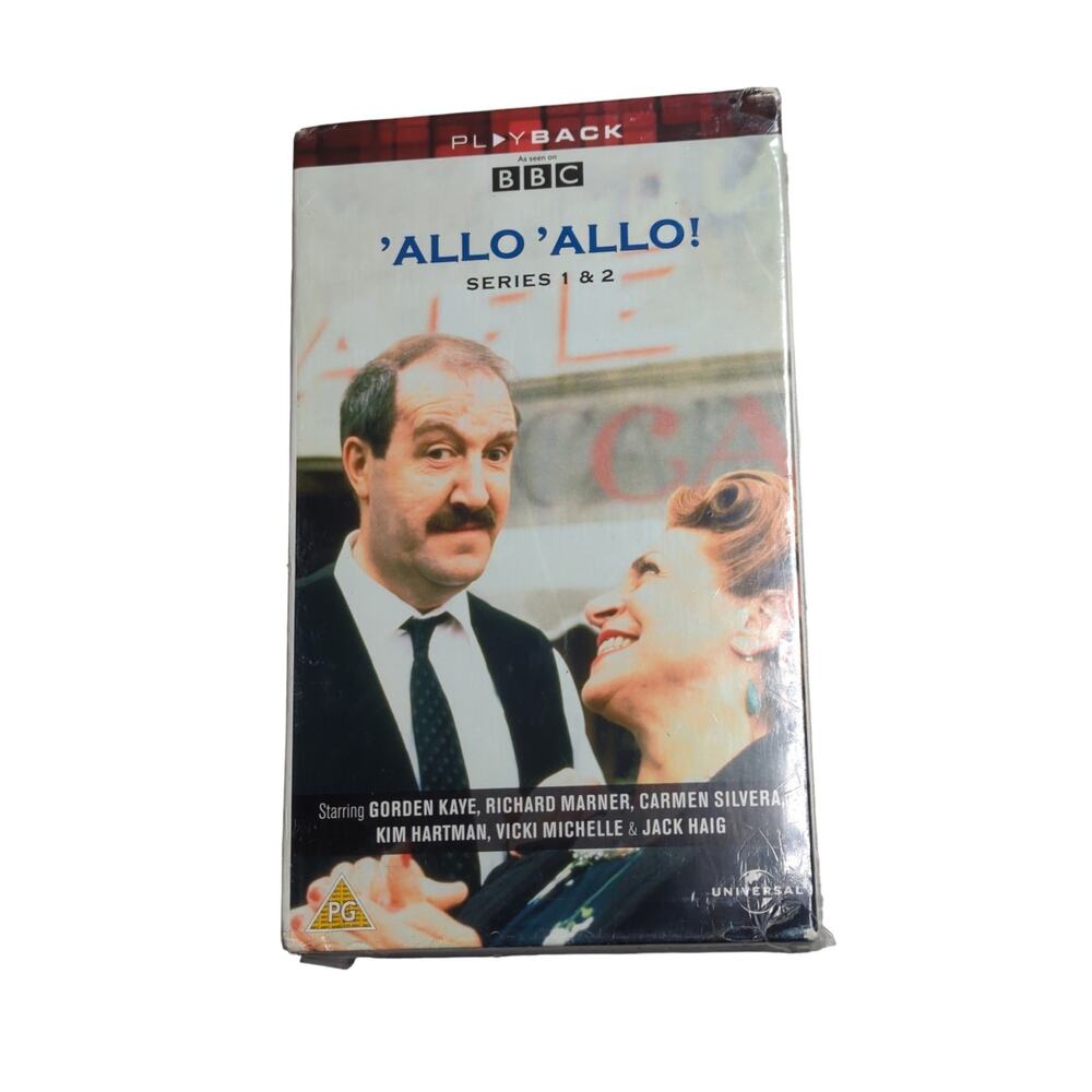 Vintage 2002 BBC Allo Allo Series 1 & 2 VHS 3 Tape Set PAL RARE New/Sealed